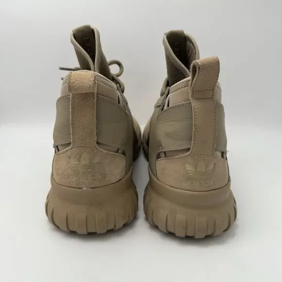 Adidas Tubular X Hemp Primeknit Size 8.5 Men’s Sneakers Shoes S74923 Beige Yeezy - Picture 3 of 9